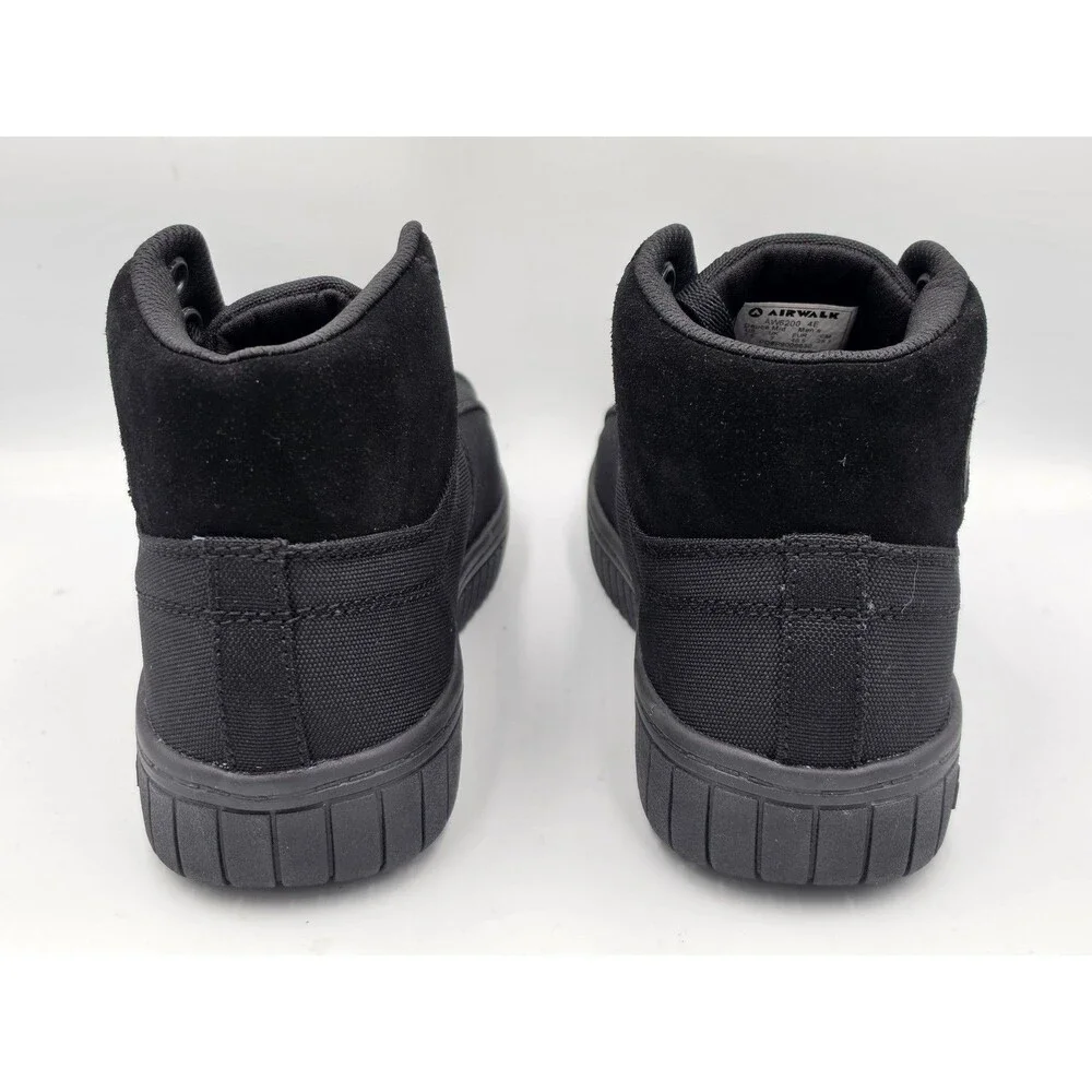 Airwalk Deuce Mid Composite Toe Safety Shoes Boots Canvas Black Men’s 7.5 4E